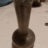 Pewter soliflore vase signed Leboeuf