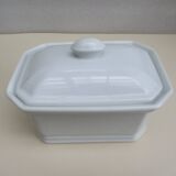 Fired white porcelain terrine
