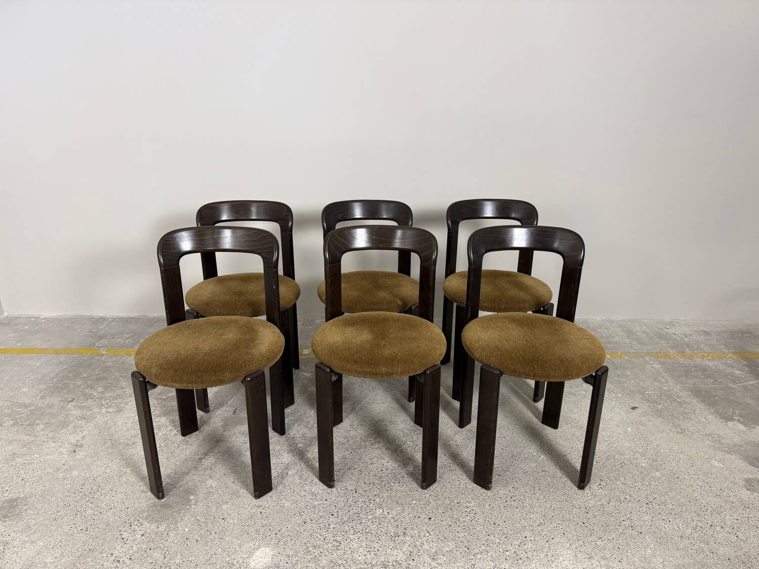 Set of 6 Bruno Rey chairs, Switzerland, 1970s