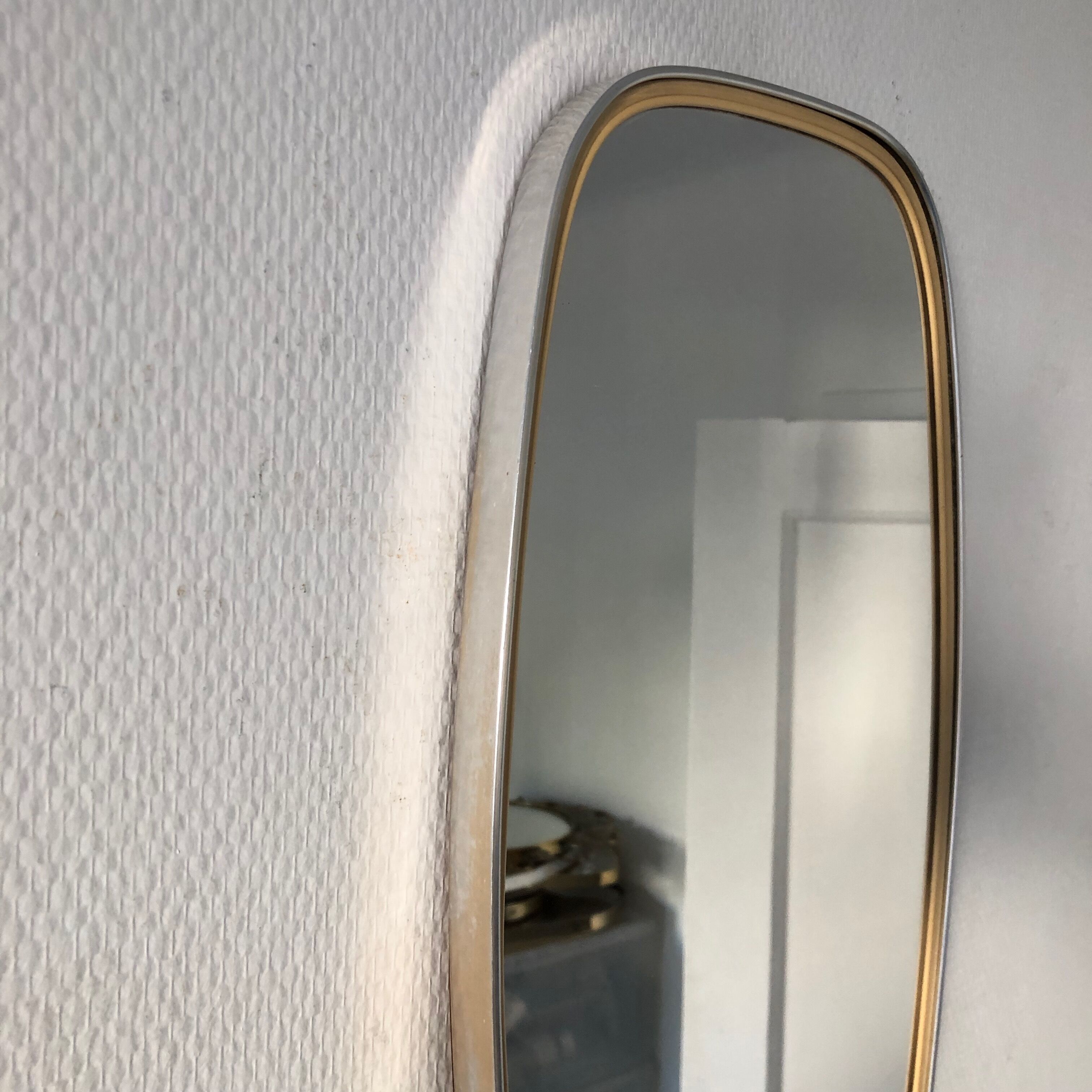 Mirror 46 x 24 cm vintage 1960