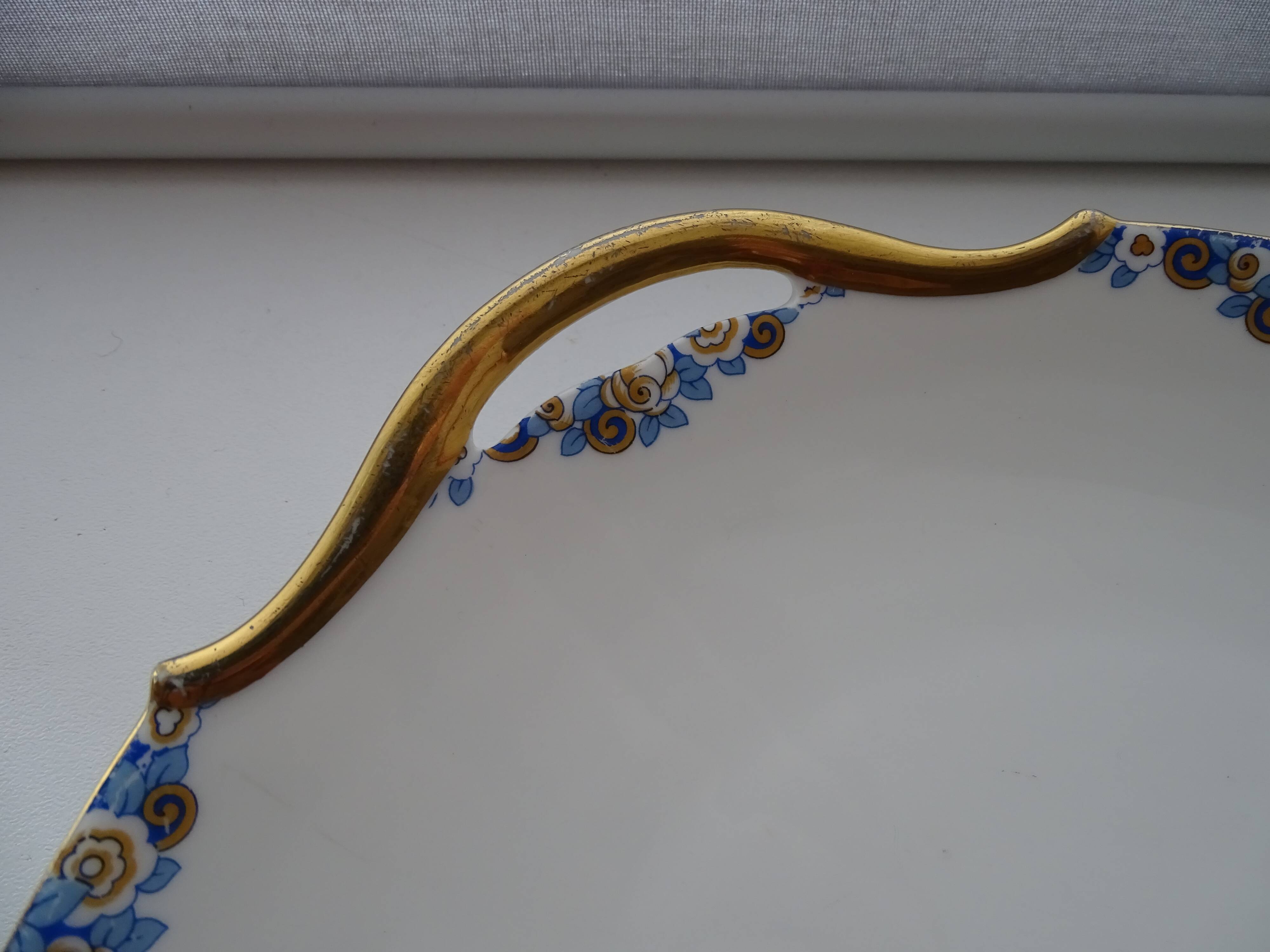 Dessert service porcelain Limoges Union Art Deco 9 people