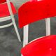 Set of 5 chairs TON Bystrice (Thonet) red and white 1960