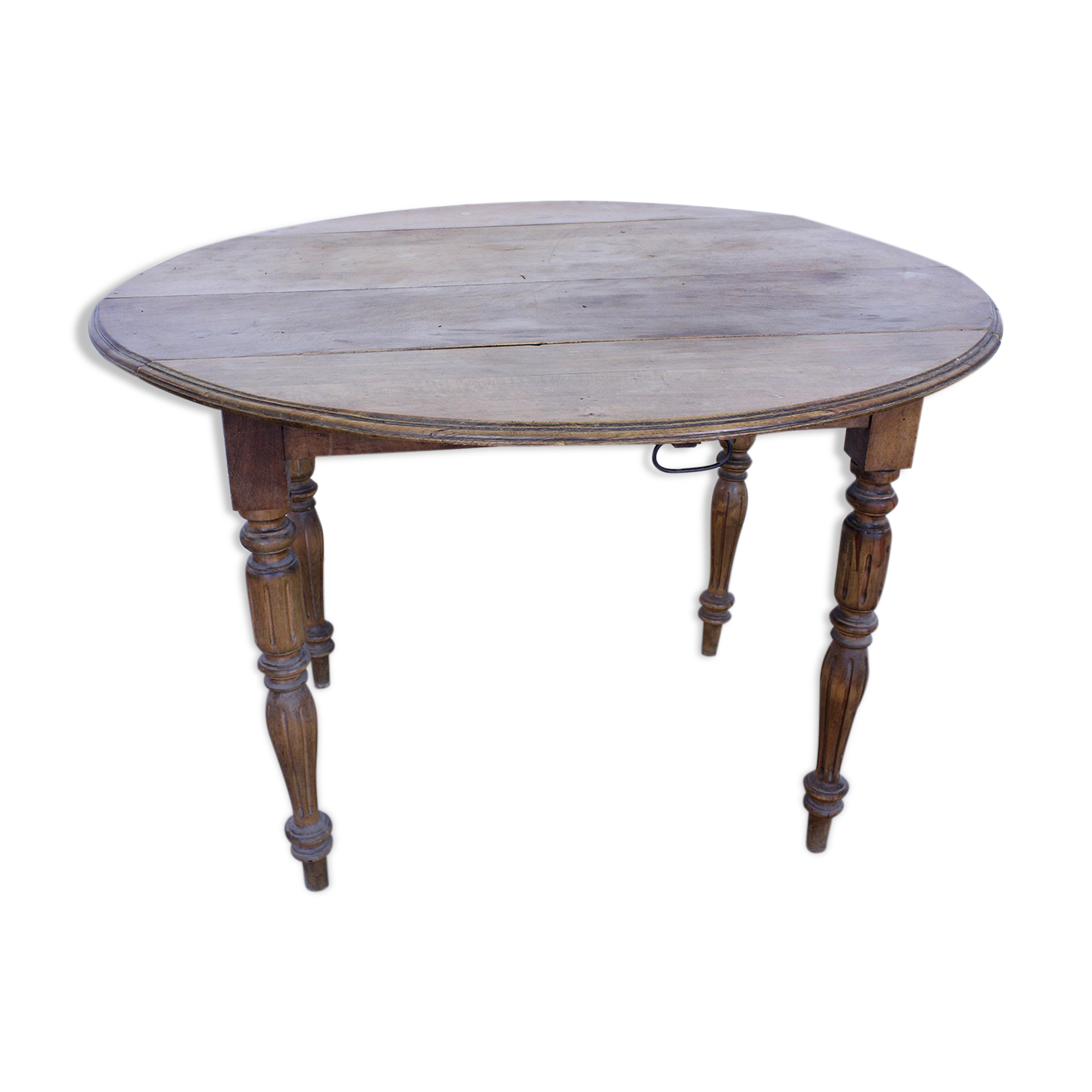 Vintage wood round oak table