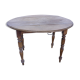 Vintage wood round oak table