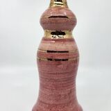 Georges Pelletier soliflore vase in fine gold rose ceramic, France.
