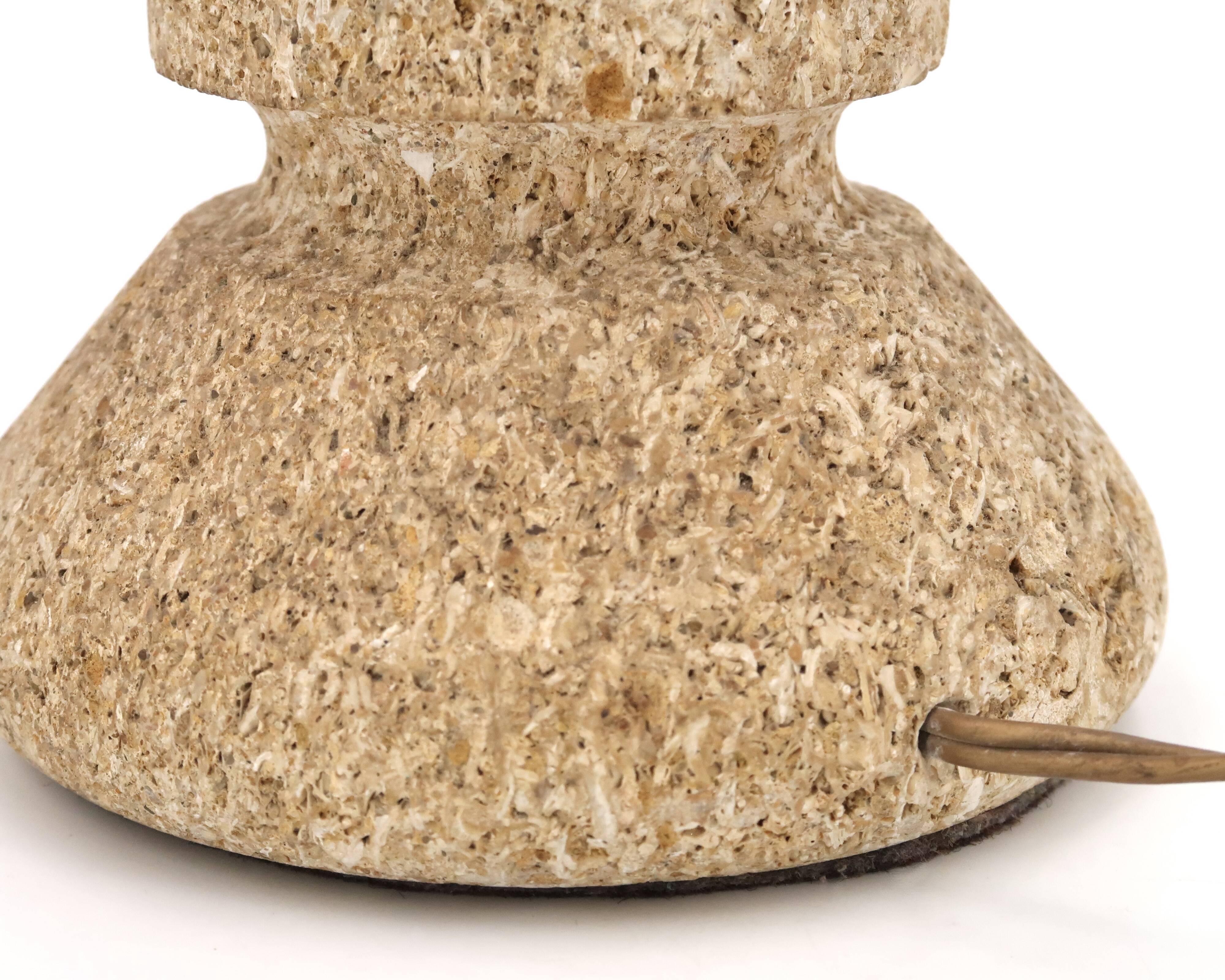 Stone column lamp, 1960s