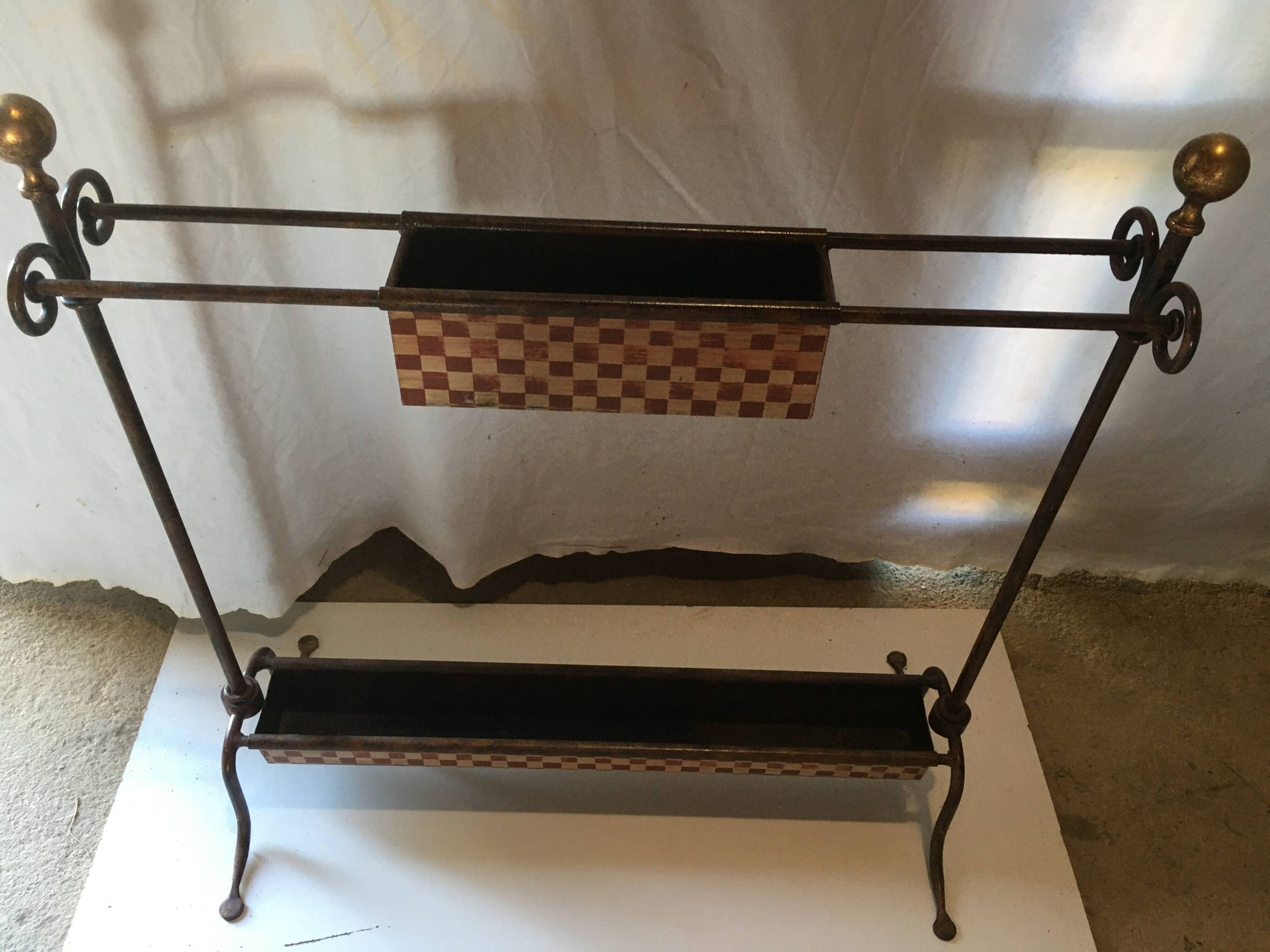 Wrought iron umbrella stand