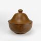 Wooden bowl turned bell shape