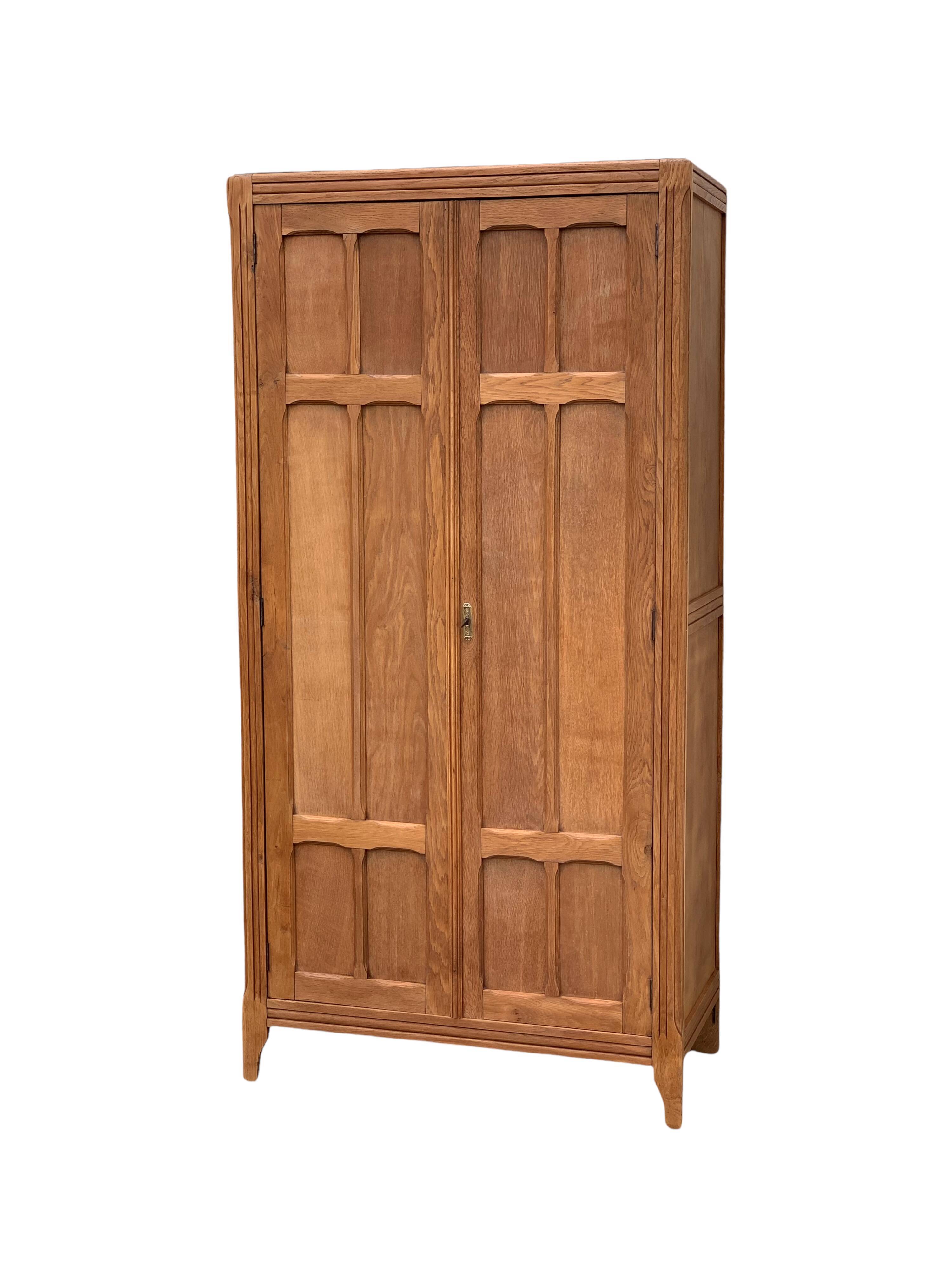 Parisian wardrobe paneled 1930 raw wood