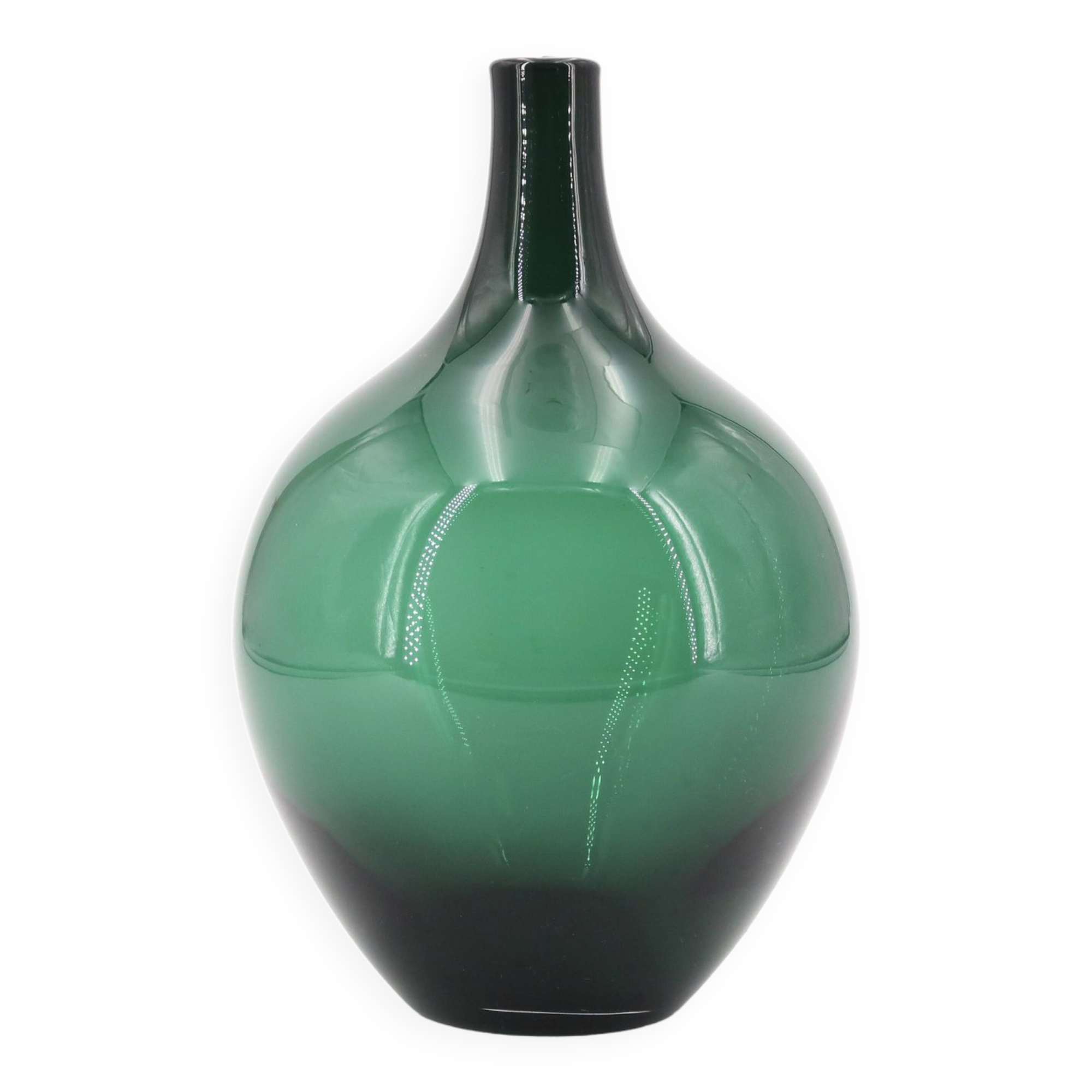 Green glass vase, 1970s