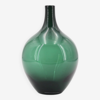 Vase en verre vert, années 70