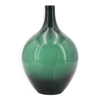 Vase en verre vert, années 70