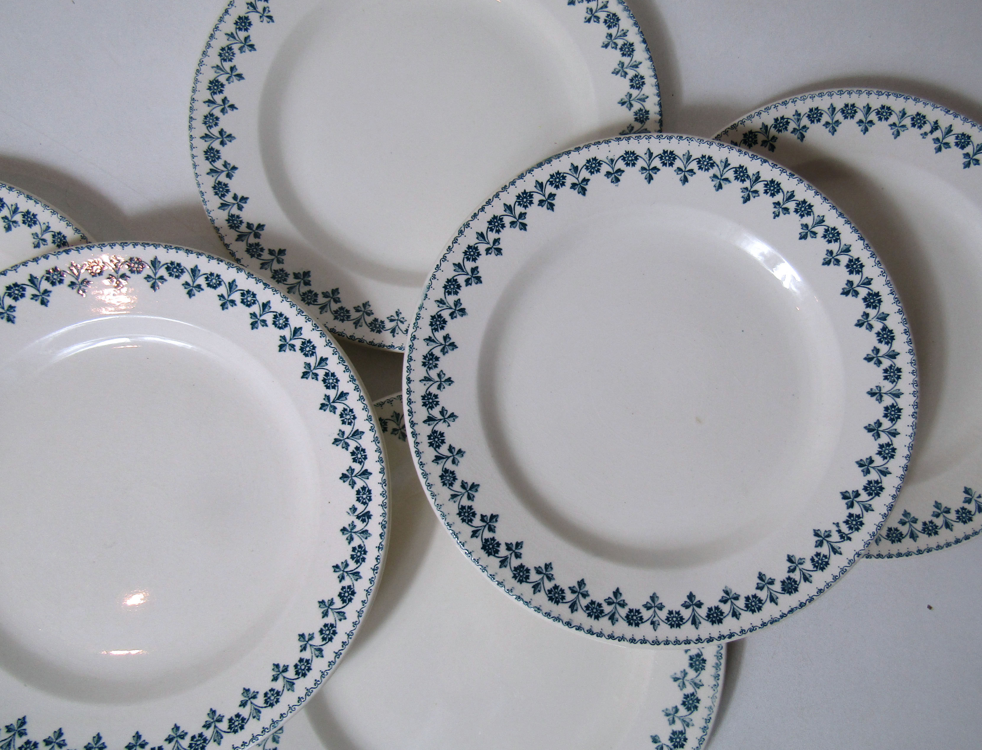 6 assiettes plates Terre de Fer modèle Barbeaux