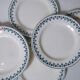 6 assiettes plates Terre de Fer modèle Barbeaux