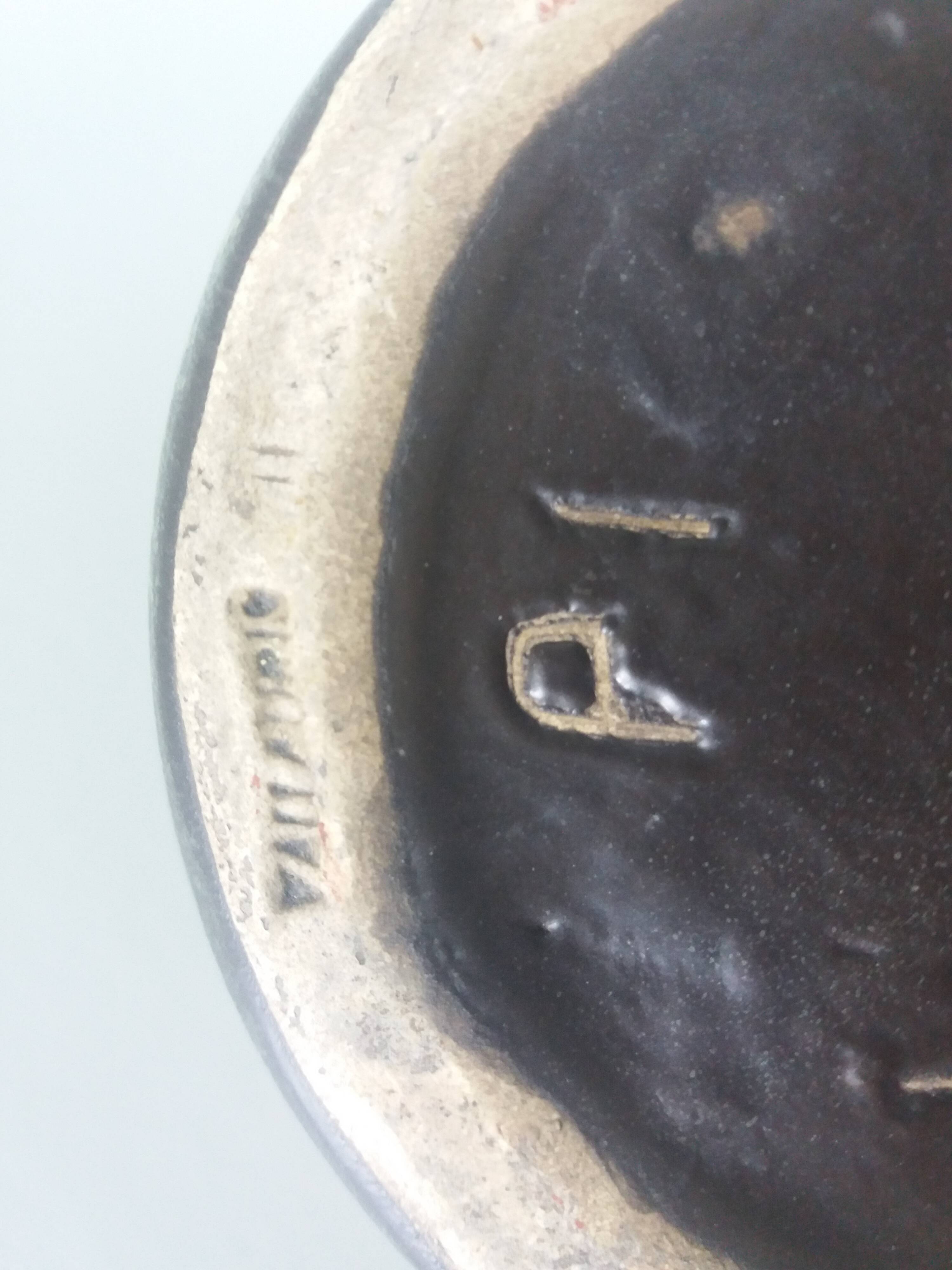 Pitcher signed François Caleca Vallauris rare in pale green