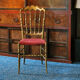 Chaise Napoléon III style Chiavari en bois doré