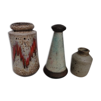 Set of vases and ceramic pot