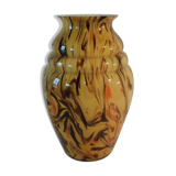 Blown and cast glass vase