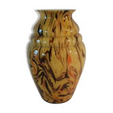 Blown and cast glass vase