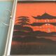 Art Deco style Asian plateau antique pagoda tray Japonais decor
