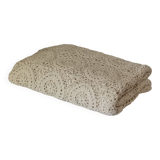 Vintage beige crochet bedspread