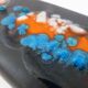 Denise Orlando: Black ceramic vase & 1950 vintage melted glass