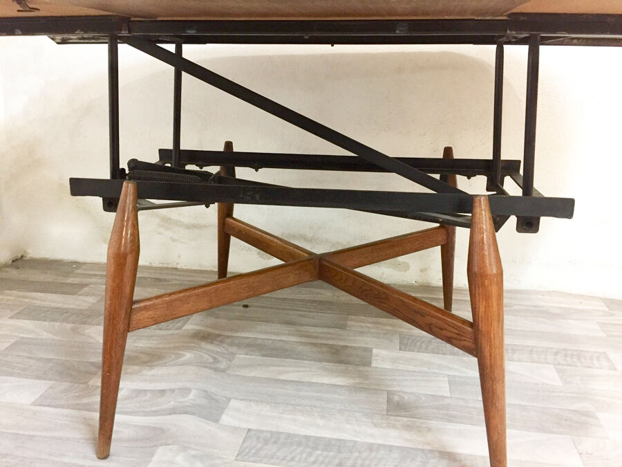 Scandinavian coffee table"smørrebrød" blue, 1960