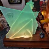 Sandblasted glass lamp for Cardin: exquisite volume