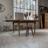 Walnut farmhouse table + extensions