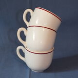 3 vintage cups of Salins earthenware