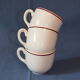 3 vintage cups of Salins earthenware