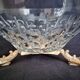Centre de table en verre, base en bronze en forme de poissons