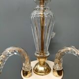 Small Venetian chandelier, three-burner twisted blown glass 1950s - Brass, Glass