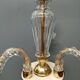 Small Venetian chandelier, three-burner twisted blown glass 1950s - Brass, Glass