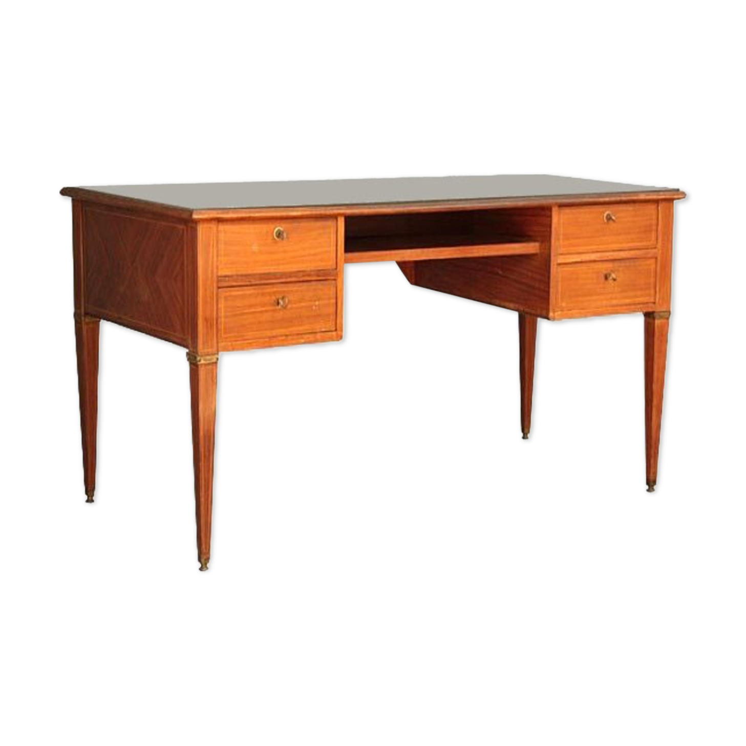 Plated style Louis XVI mahogany desk