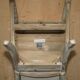 Pair of Swedish-style accent chairs in recycled pine with upholstered seats.