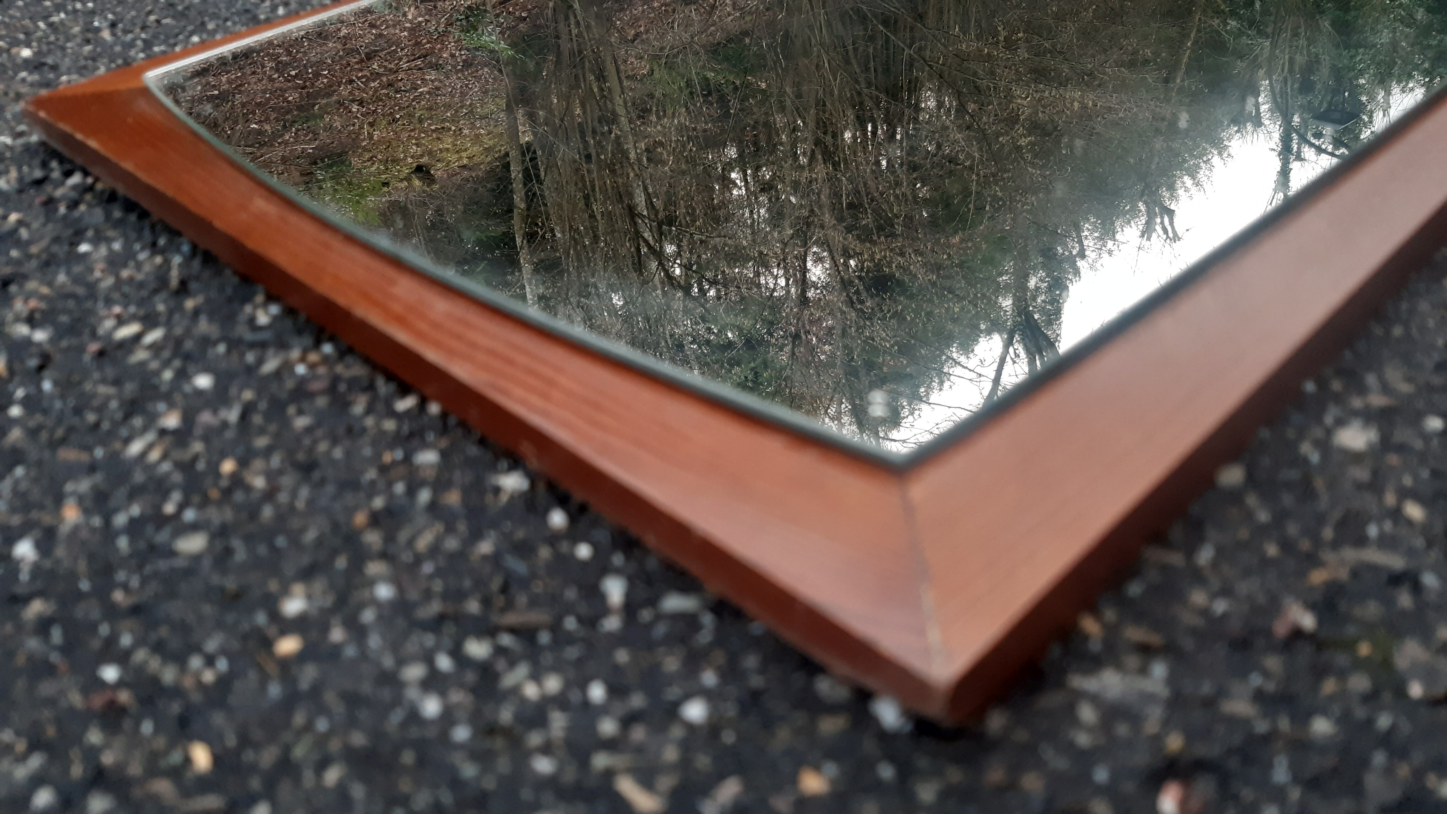 Scandinavian mirror 70s, 77x37 cm