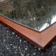 Scandinavian mirror 70s, 77x37 cm