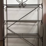 Wrought iron shelf in a revisited baker's style