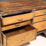 Industrial iron chest of drawers from the 1950s, Czechoslovakia