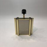 Lampe de table miroir en laiton années 1970 Vintage Hollywood Regency
