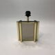 Lampe de table miroir en laiton années 1970 Vintage Hollywood Regency