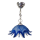 Vintage blue and white stylised flower pendant