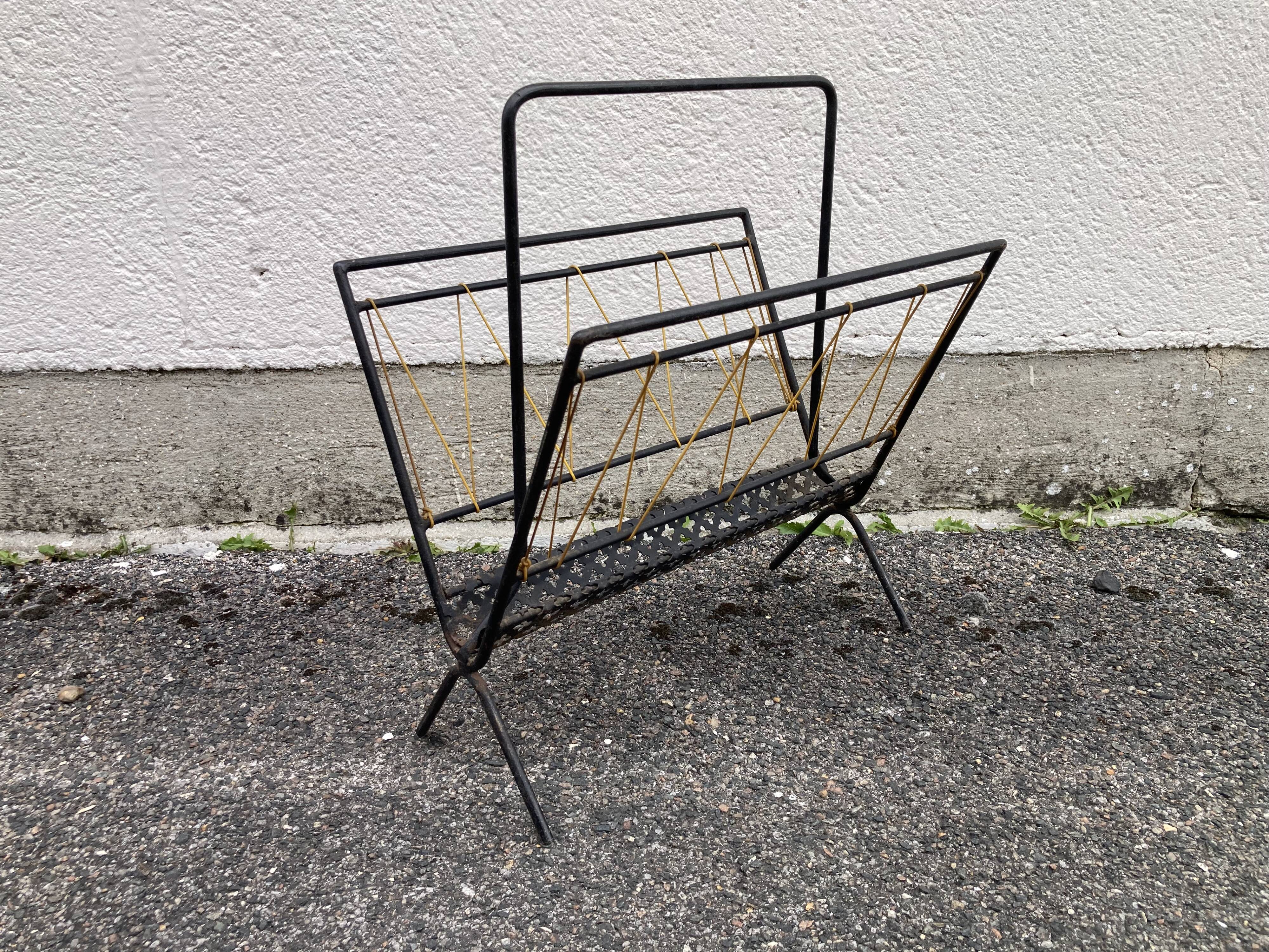 Magazine rack in the style of Mathieu Matégot (1910-2001)