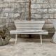 Old vintage garden bench with 2 wooden place, 1950s