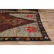 1970s Vintage Turkish Oushak Handmade Wool Cotton Brown Runner Rug  206x387