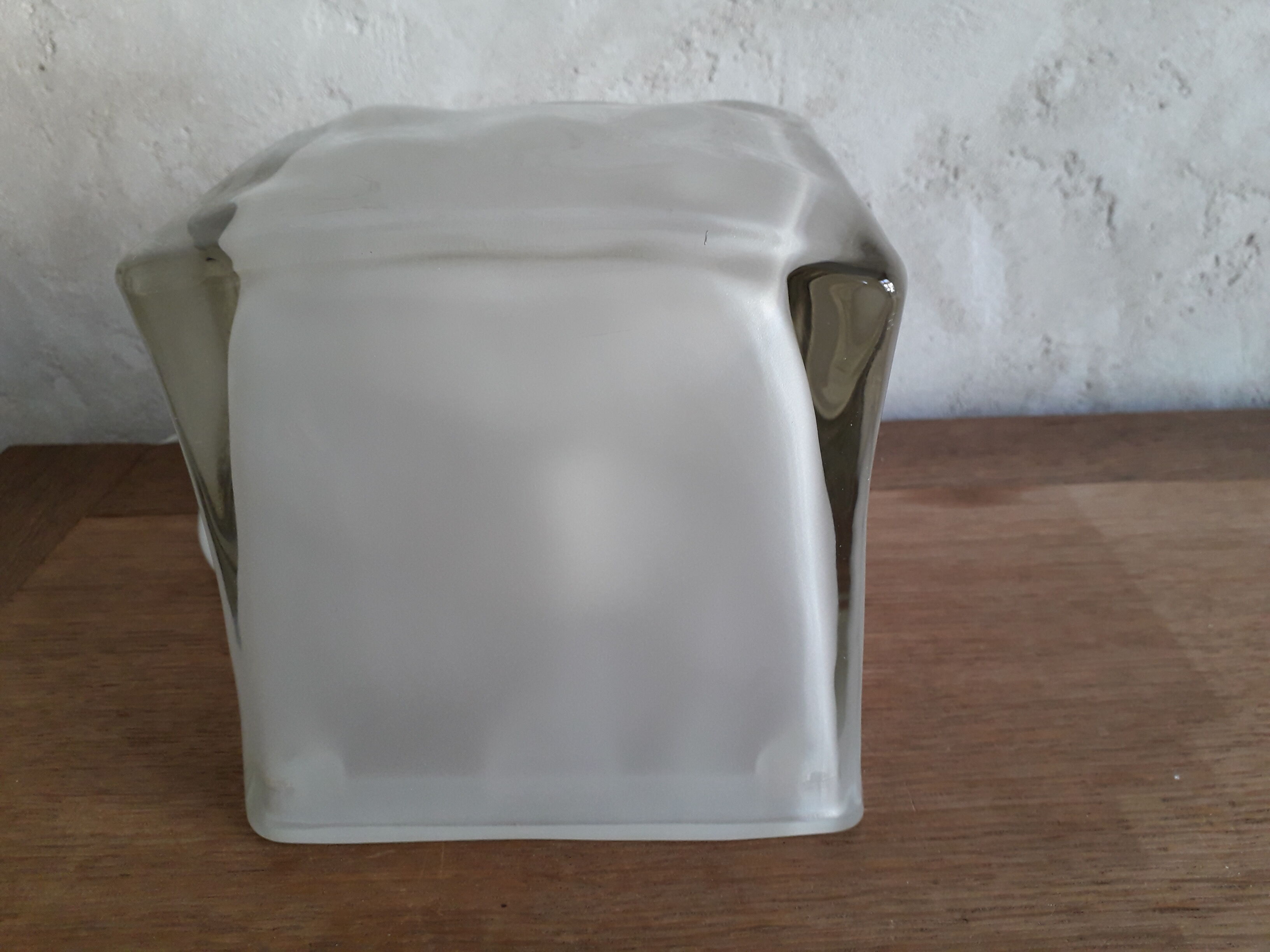 Ikea lamp ice cube frosted glass vintage