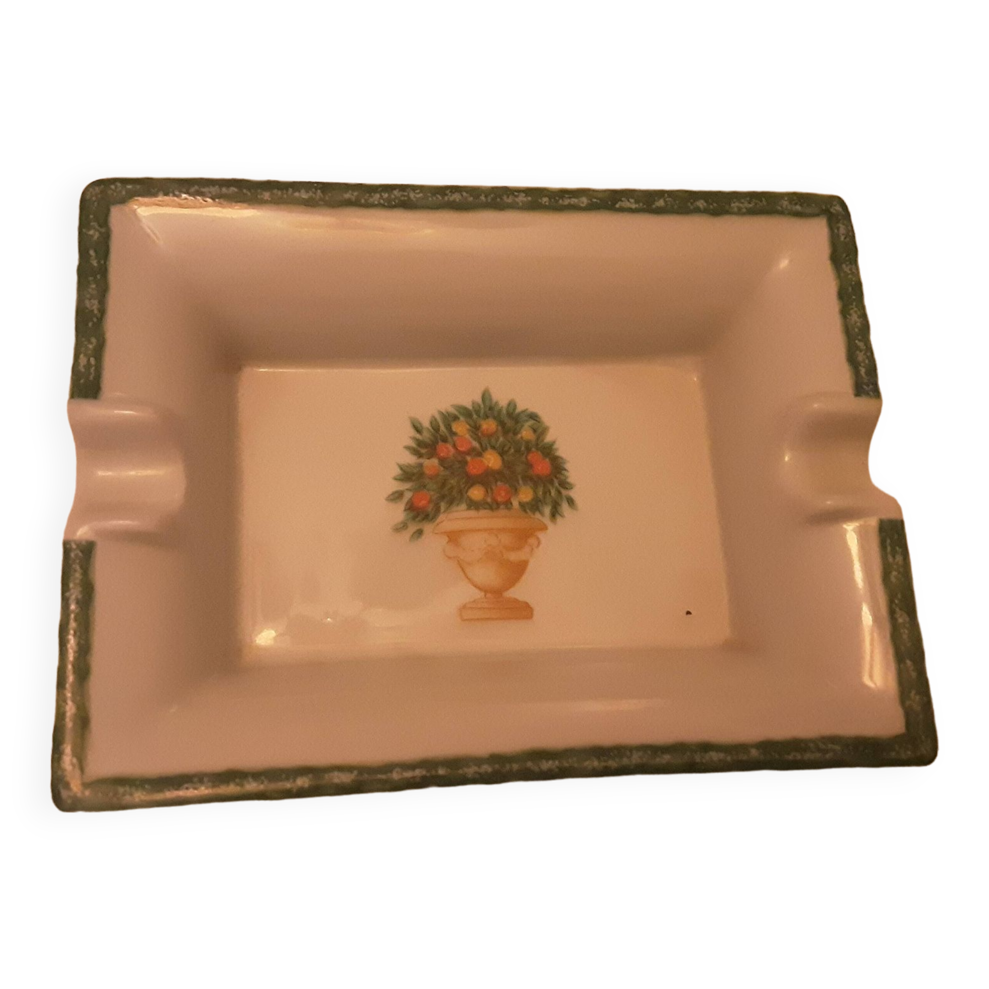 Limoges porcelain ashtray royal garden deshoulieres