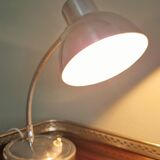 Polished aluminum desk lamp from the 1950s