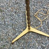 1950s bamboo floor lamp attributed to Maison Baguès in gilded bronze
